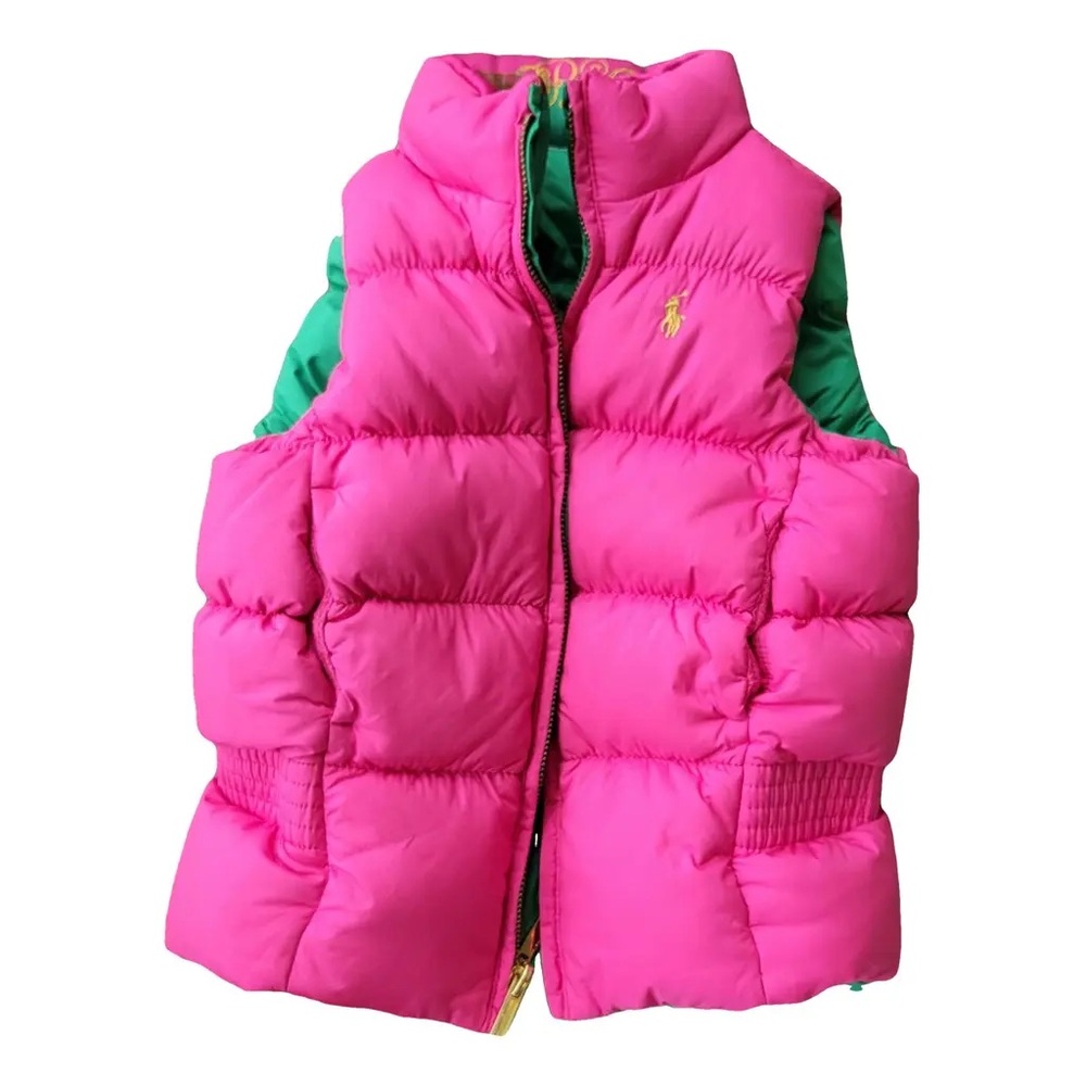 Pink/ green  Puffer  RL Vest , size 5